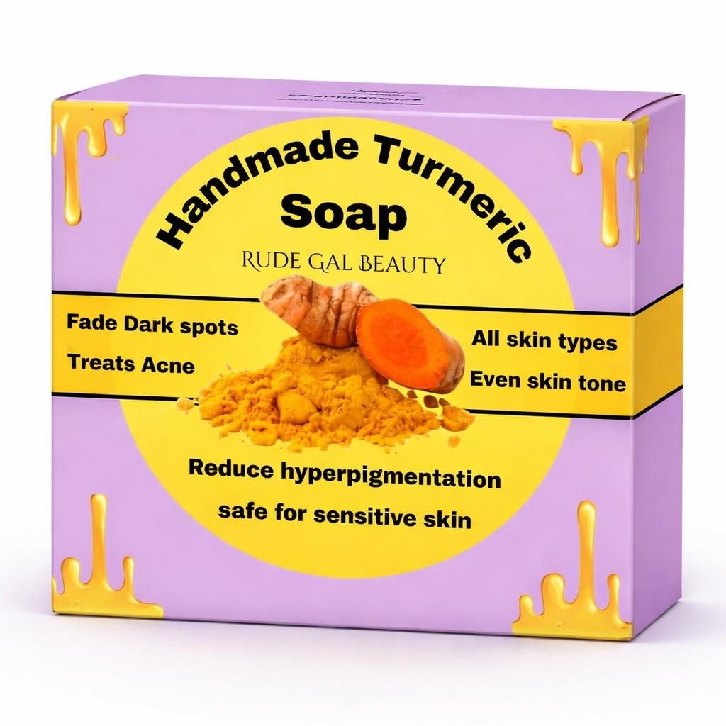 Turmeric face Soap  Handmade 100% natural with retinol collagen vitamin C Kojic Acid