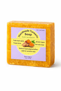 Turmeric Soap for face & body handmade 100% natural with raw shea butter cold press safe for sensitive skin treats acne reduce dark spots & hyperpigmentation for face & body