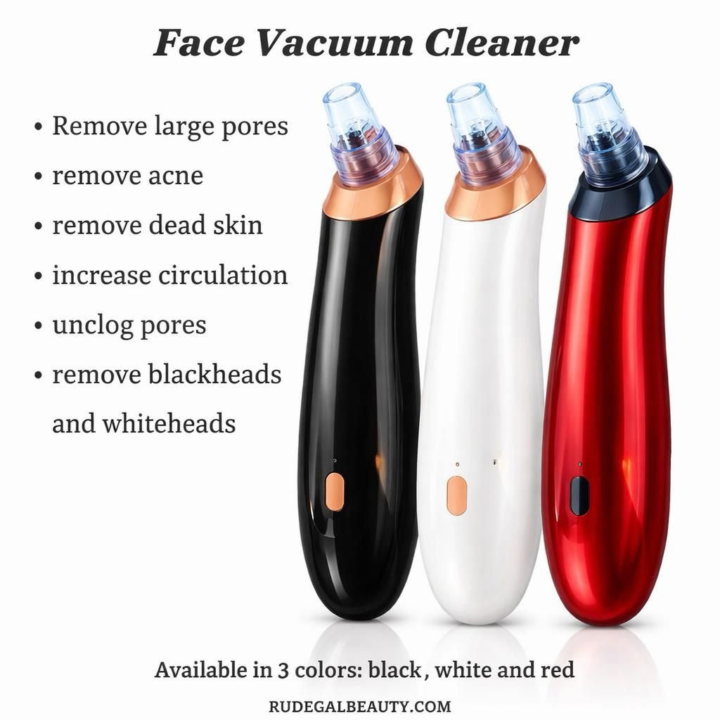 Face Vacuum Cleaner safely extract pimples blackheads & impurities unclog pores remove acne without damage to skin