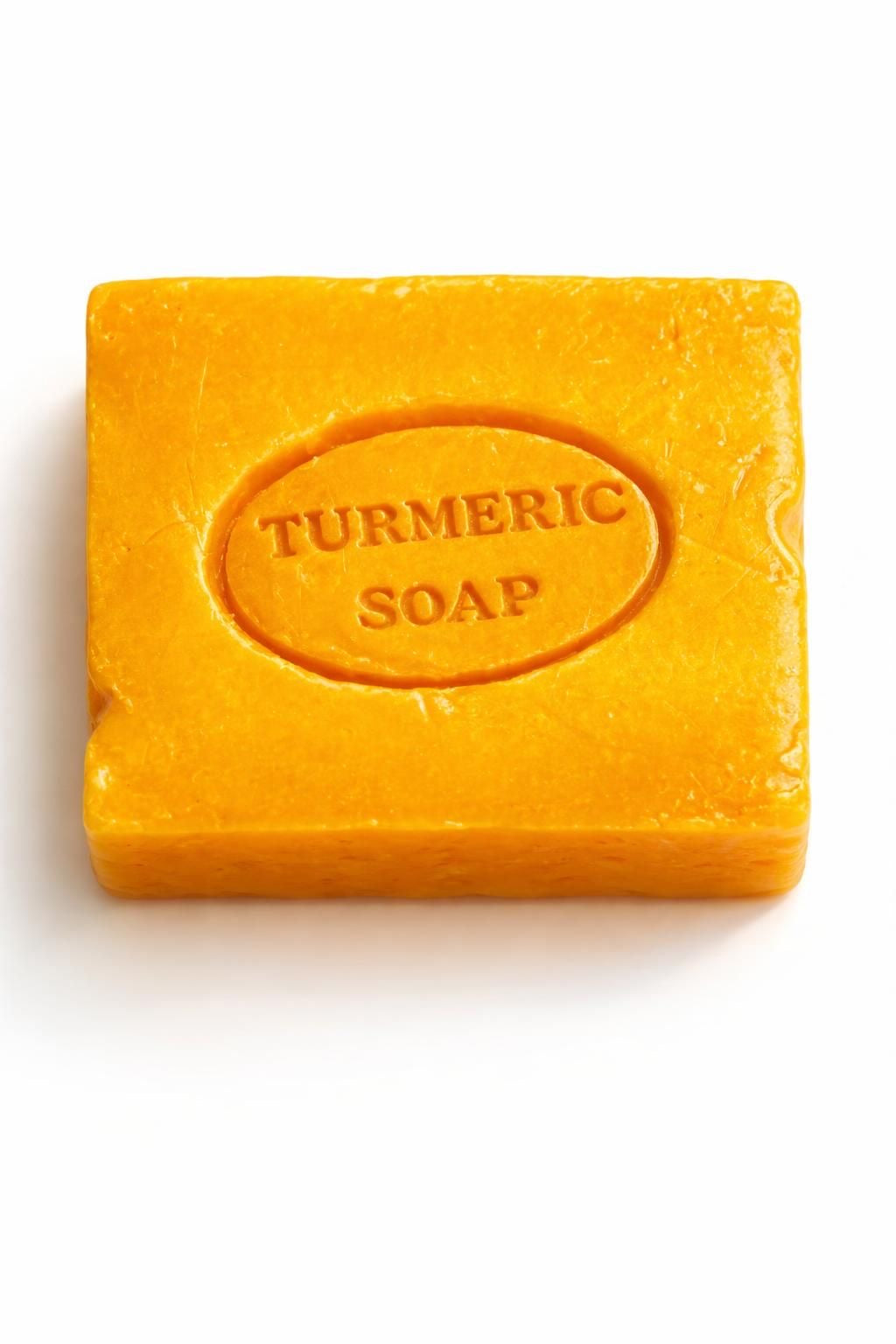 Turmeric Soap for face & body handmade 100% natural with raw shea butter cold press safe for sensitive skin treats acne reduce dark spots & hyperpigmentation for face & body